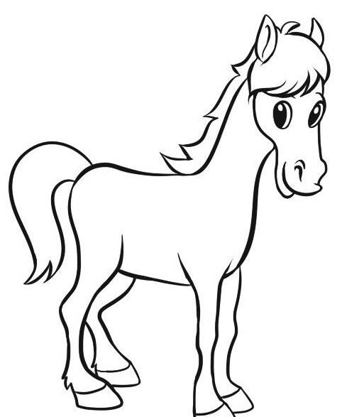 как да нарисувате кон за дете