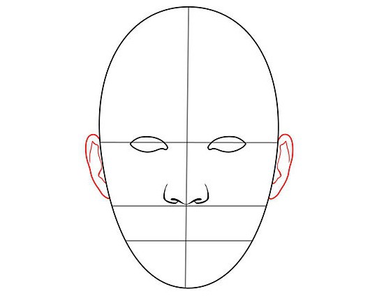 nacrtati muško lice