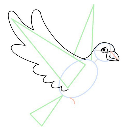 как да нарисувате молив за гълъби стъпка по стъпка