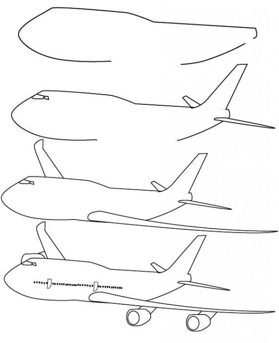come disegnare un aereo