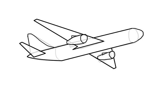 jak narysować samolot etapami