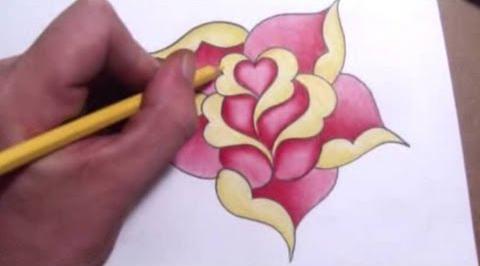 kako lijepo crtati ružu