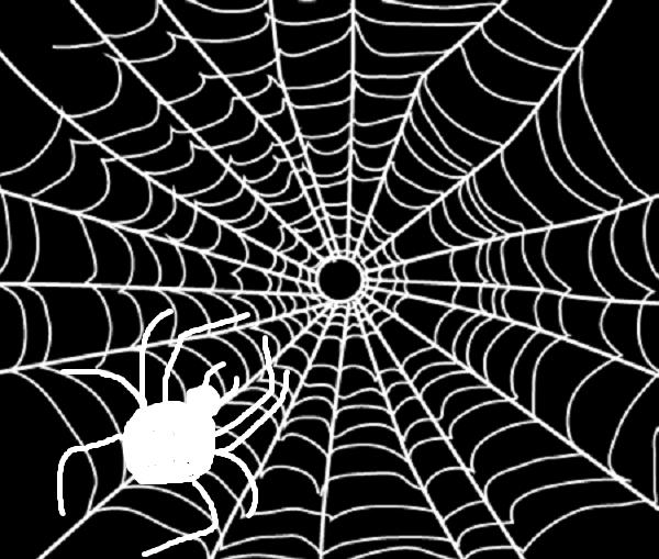 как да нарисувате паяк с паяжини