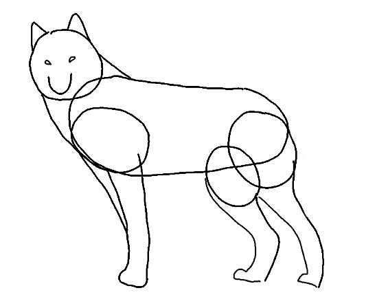 Как да нарисуваме вълк с молив