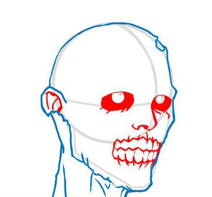 как да нарисувате зомби на етапи