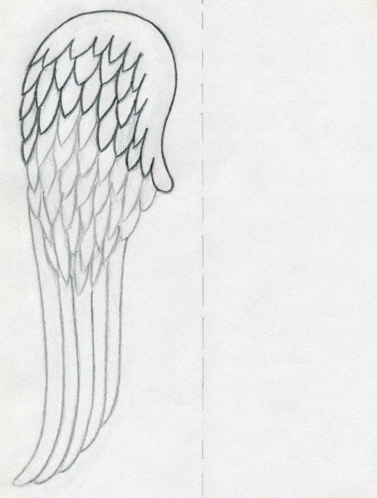 jak narysować skrzydła anioła