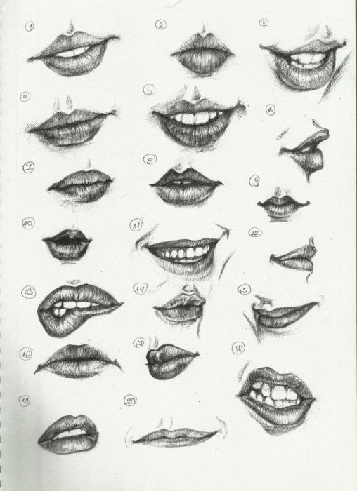как да нарисувате устни