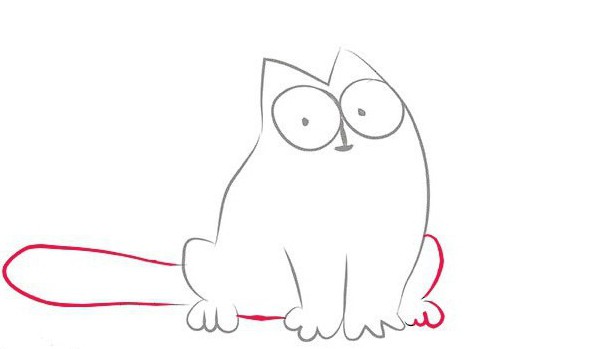 cartoon disegnato il gatto di Simon