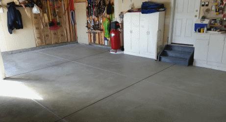 come riempire il pavimento nel garage con cemento