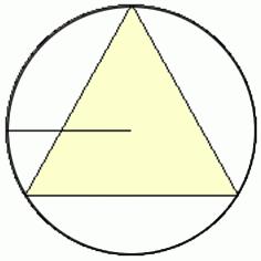 l'area di un triangolo equilatero è uguale a