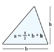 намерете областта на триъгълник
