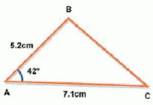 пронађите подручје троугла координатама врхова