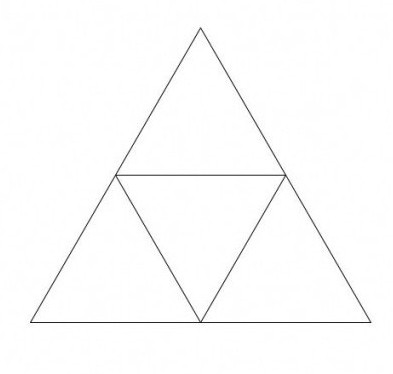 poiščite srednjo črto trikotnika avs