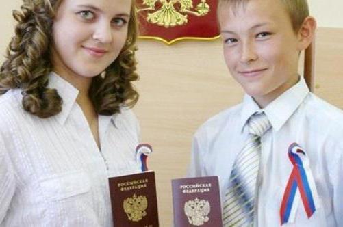passaporto della Federazione Russa all'età di 14 anni