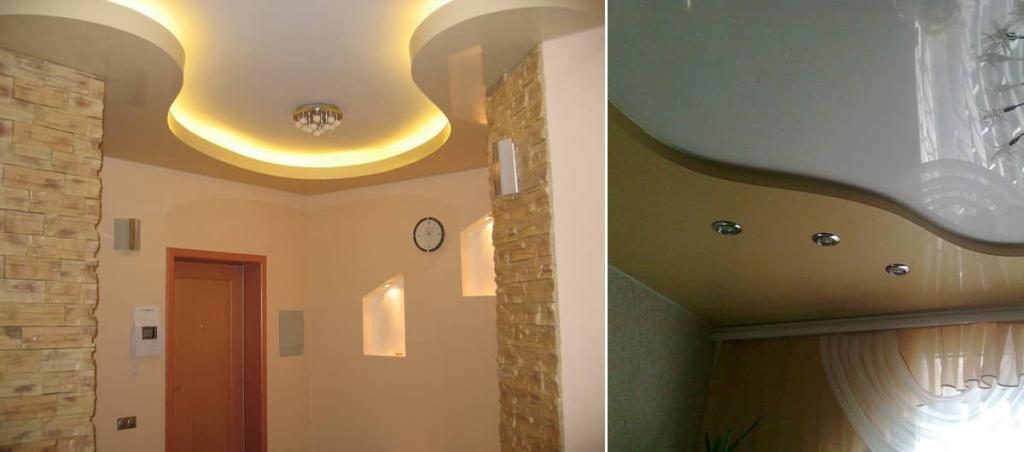 soffitti a due livelli con illuminazione