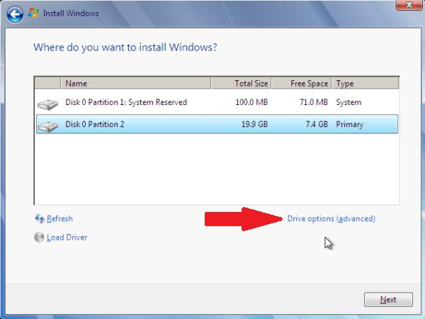 kako namestiti Windows 7 iz bliskovnega pogona na laptop asus