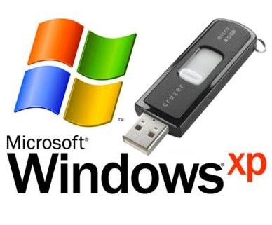 Namestite Windows XP s pogoni flash.