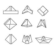 origami papir brod