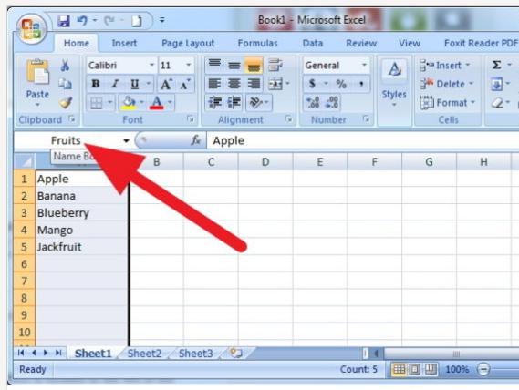 Excel padajući popis
