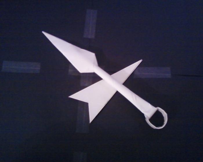origami papir shema oružja
