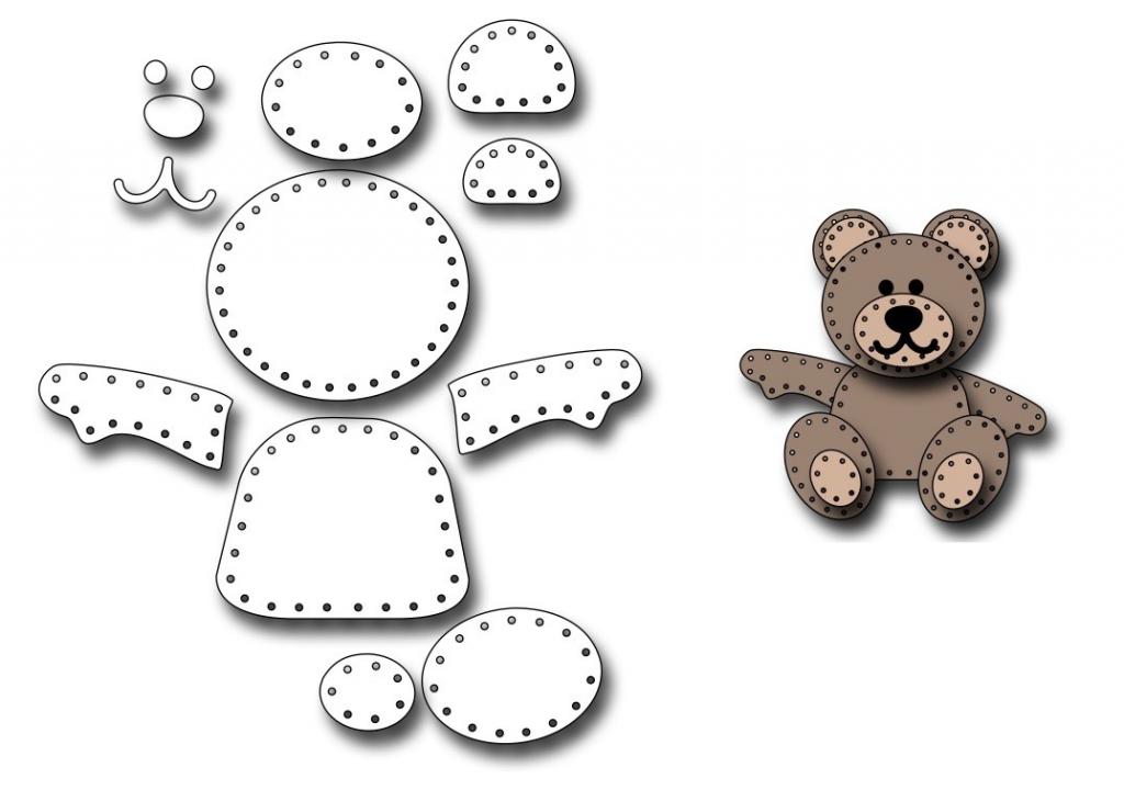 Modello Teddy Bears di feltro