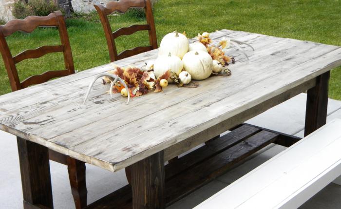 stół z drewna własnymi rękami