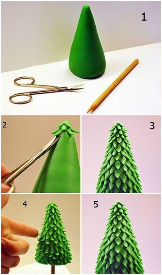 kako narediti drevo plastelina