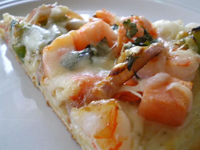 pizza s receptou na mořské plody