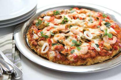 pizza s mořskými receptami fotografie