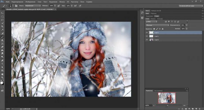 jak přidat sníh do Photoshopu