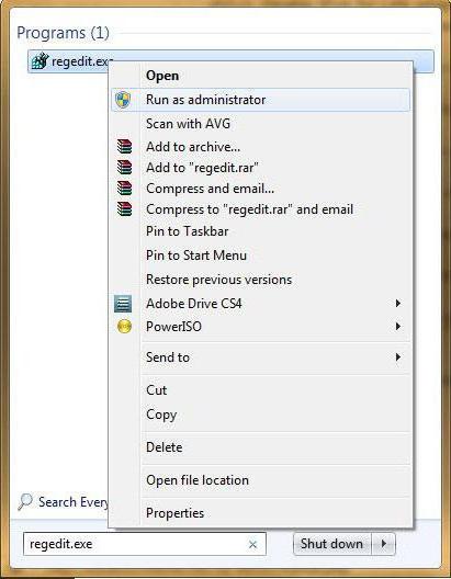 come aprire l'editor del registro di Windows 7