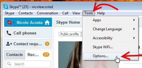 Kako postaviti videozapis u programu Skype?