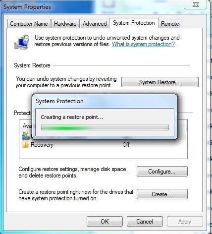 Vraćanje sustava Windows 7.