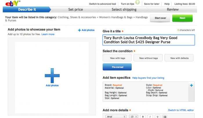 come vendere una cosa su ebay