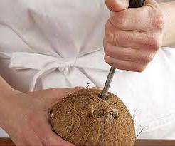 come rompere una noce di cocco