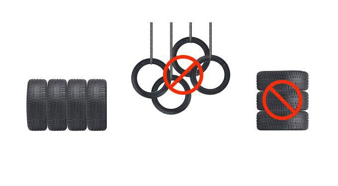 kako shraniti letne pnevmatike brez diskov