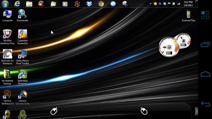 Screenshot dello schermo del laptop