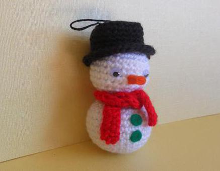 как да плетене на снежен човек за начинаещи
