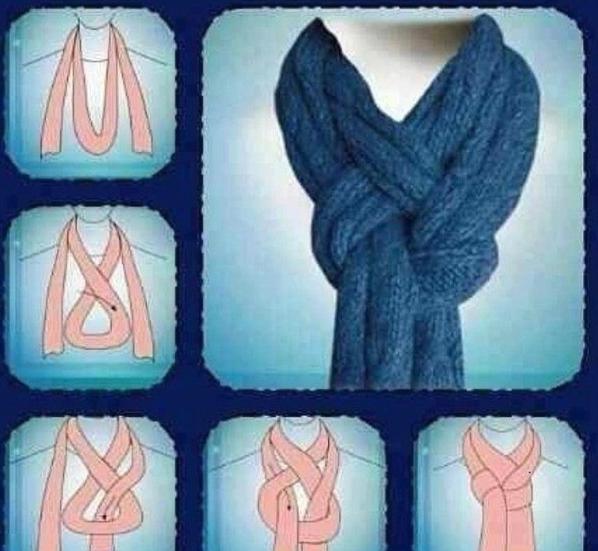 како везати шал ман схему