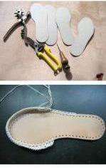 как да плете чехли