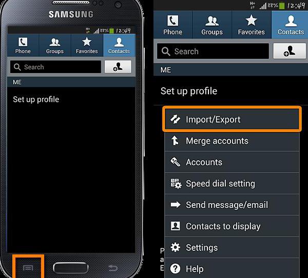 как да прехвърляте контакти от iphone на samsung