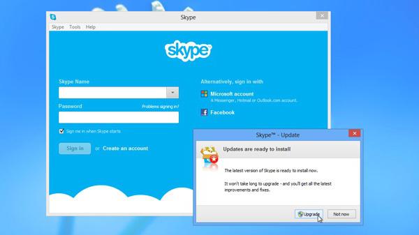 Aktualizace Skype