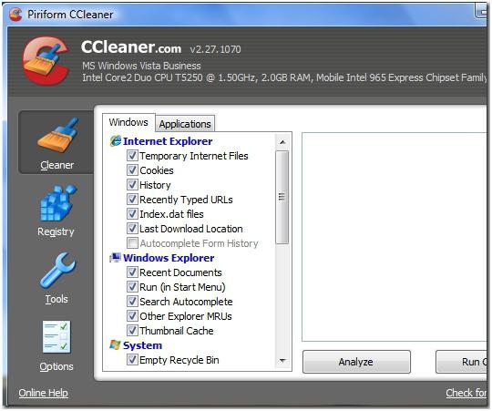 ccleaner kako uporabljati program