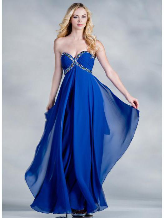 plava haljina s rukavima