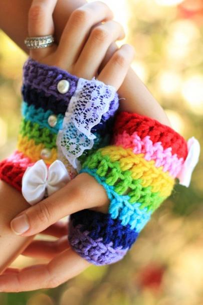 Ръкавици за плетене на една кука
