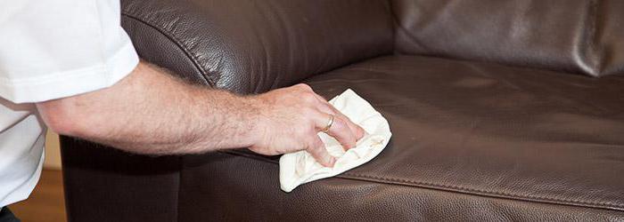 какво и как да избършете дръжката от кожен диван