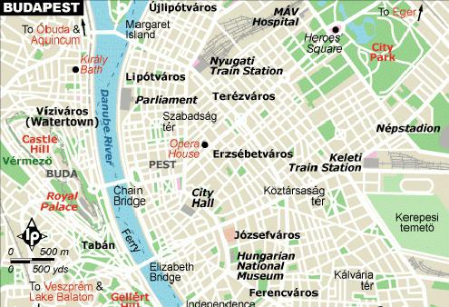zabytki Węgier na mapie