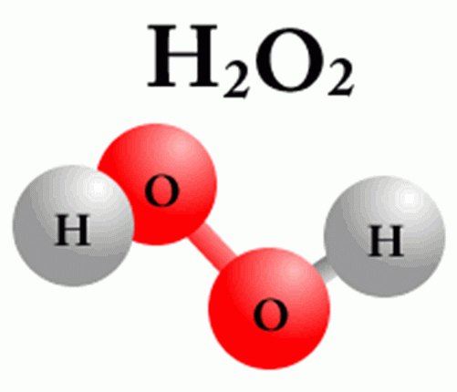 peroxid vodíku, zužující se směrem dovnitř