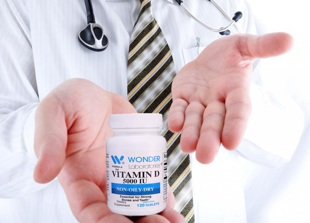 lékař nabízí vitamín D