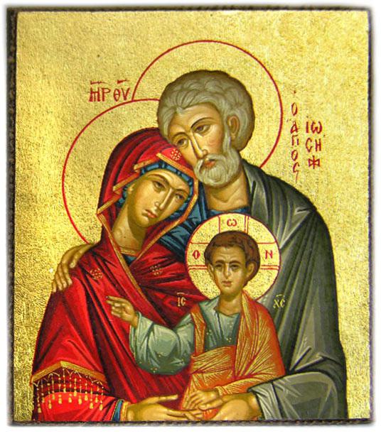 icona sacra famiglia ortodossa